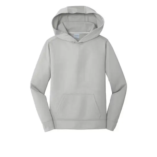 Port & Company® Youth Performance Fleece Pullover Hooded Sweatshirt Silver {1}