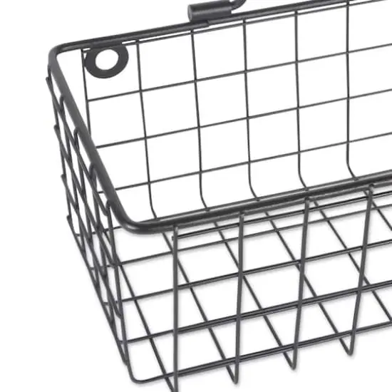 DII&reg; Small Wire Wall Baskets, 2ct. Black {4}
