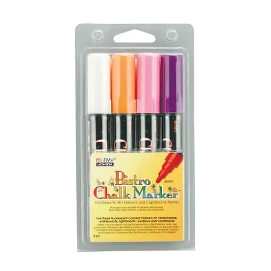 Marvy&reg; Uchida Bistro Broad Point Fluorescent Chalk Markers {1}