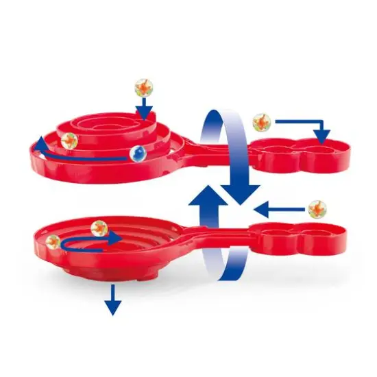 Hape Quadrilla Wooden Super Spiral Marble Run Construction Set {6}