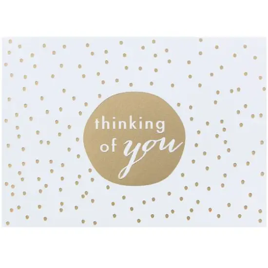JAM Paper A1 White & Gold Dots Blank Greeting Cards & Envelopes, 10ct. {3}