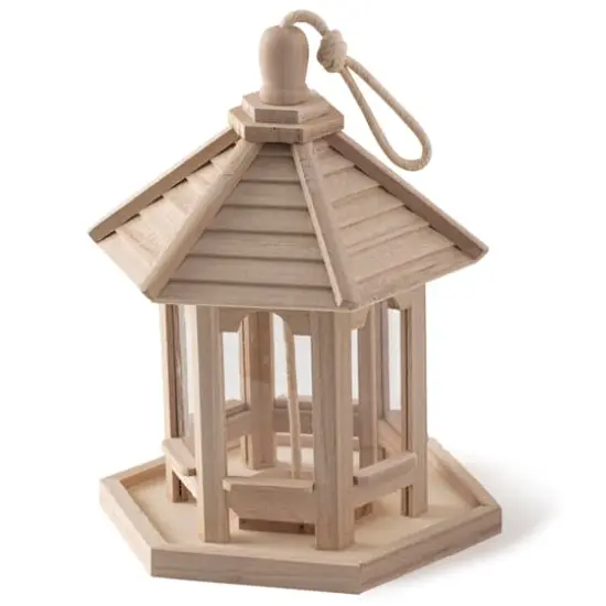10" Wood Gazebo Bird Feeder by Make Market® {1}