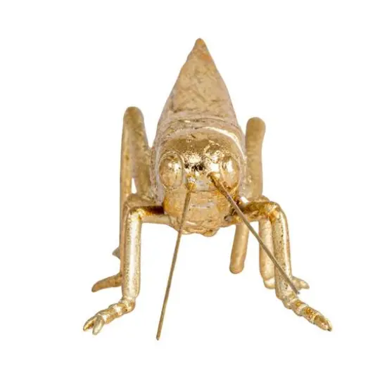 Hello Honey&reg; 5.5" Gold Gilded Garden Grasshopper D&eacute;cor {10}