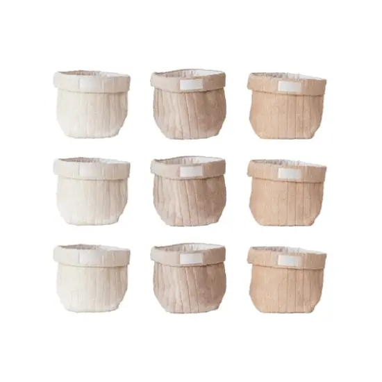 Hello Honey® 8" Countryside Charm Quilted Cotton Folding Basket Set {7}