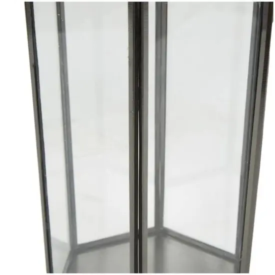 CosmoLiving by Cosmopolitan Clear Hexagon Metal Candle Lantern Set {8}