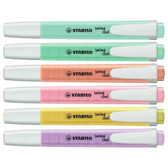 Stabilo&reg; Swing&reg; Cool 6 Color Pastel Highlighter Wallet Set {4}