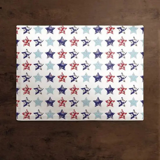 Floral Stars Pattern Cotton Twill Placemat {3}