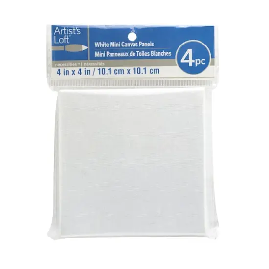 4 Pack 4" x 4"&nbsp;Mini Canvas Panels by Artist's Loft&trade; Necessities&trade; White {7}