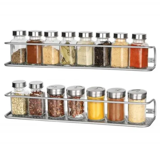 NEX&trade; Silver Wall-Mounted Spice Racks, 2ct. {6}