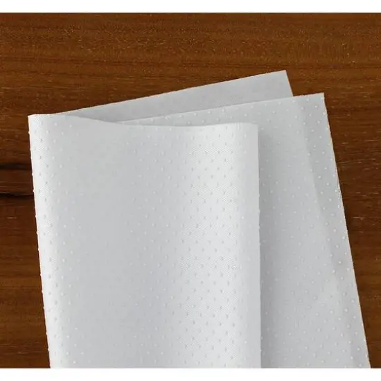 PA Essentials Dotted White No Slip Fabric Sheet, 28'' x 36'' {3}