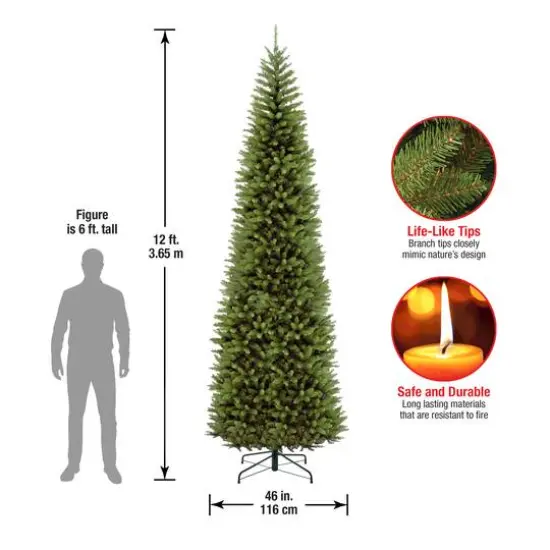 12 ft. Unlit Kingswood Fir Pencil Artificial Christmas Tree {6}