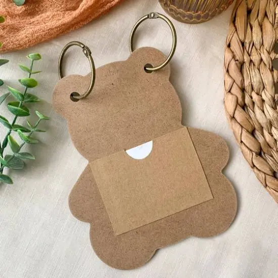 Kate Aspen&reg; Kraft Bear Shape Baby Shower Prediction Advice Card Keepsake Book Set {6}