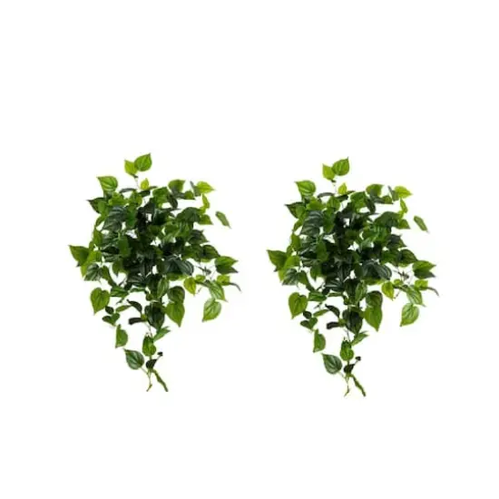 32" UV Resistant Artificial Philodendron Hanging Plant, 2ct. {1}