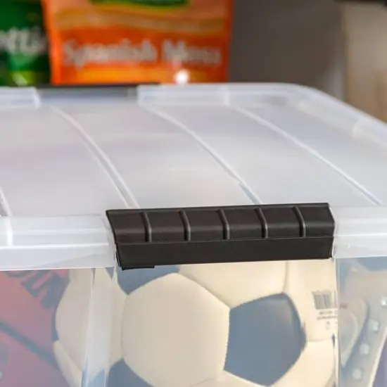 IRIS&reg; 60qt. Buckled Clear Boxes with Clear Buckle Lids, 4ct. {16}