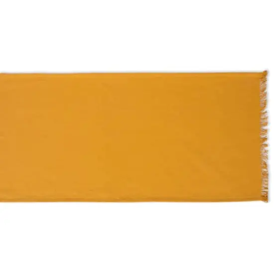 DII&reg; 108" Solid Heavyweight Fringed Table Runner Pumpkin Spice {4}