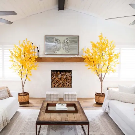 8ft. Potted Artificial Autumn Maple Tree {4}