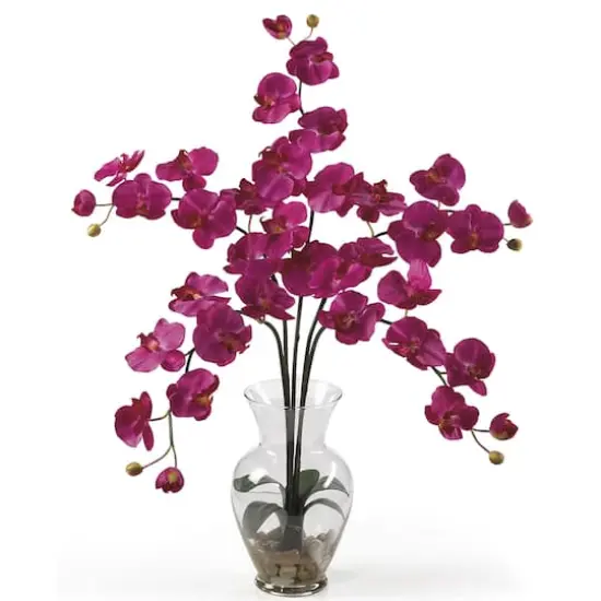 2.5ft. Moth Orchid Liquid Illusion Silk Flower Arrangement Beauty {1}