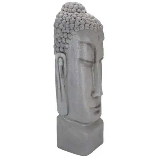 23.25" Large Buddha Head Outdoor Garden Statue {4}