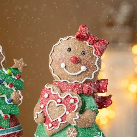 Glitzhome&reg; Gingerbread Table D&eacute;cor Set {5}