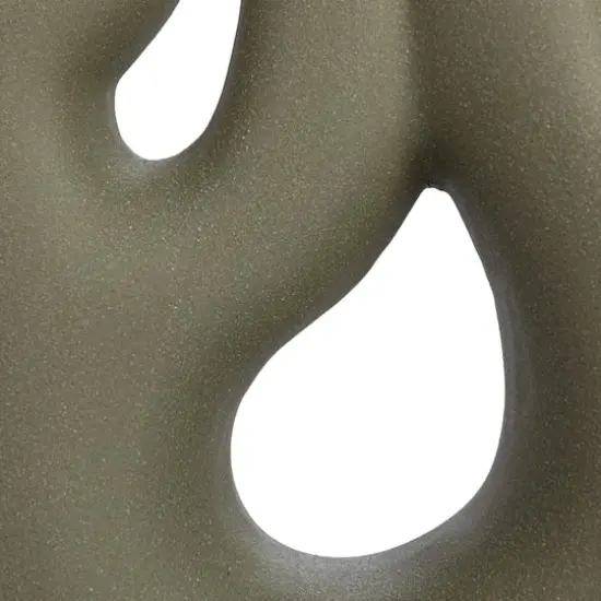 Hello Honey&reg; 7.5" Green Abstract Coral Shaped Stoneware Vase {3}