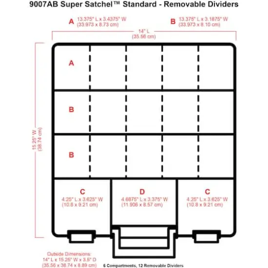 ArtBin&reg; 15" Deep Super Satchel&trade; 6 Compartment Box with Removable Dividers {2}