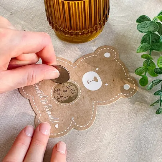 Kate Aspen&reg; Kraft Bear Diaper Raffle & Scratch Off Game Set {5}