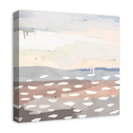 Cream Blue Abstract 20" x 20" Canvas Wall Art {3}