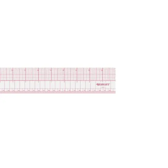 Westcott&reg; 8ths Clear Beveled Ruler {4}
