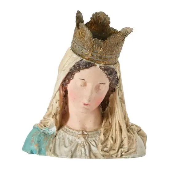 Hello Honey&reg; 8" Magnesia Virgin Mary Bust with Removable Crown {3}