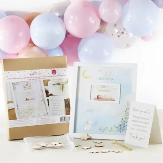 Kate Aspen&reg; Blue Elephant Baby Shower Guest Book Alternative {4}