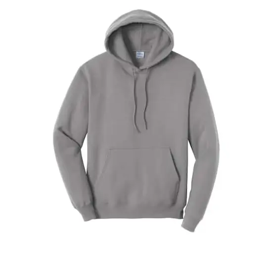 Port & Company&reg; Neutrals Core Fleece Pullover Hooded Sweatshirt Medium Grey {1}