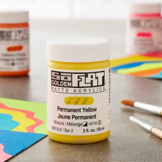 Golden&reg; 2oz. SoFlat Matte Acrylic Paint Permanent Yellow {3}