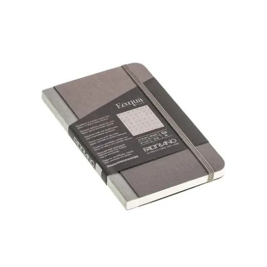 Fabriano&reg; Ecoqua Plus Dotted Fabric-Bound Notebook Gray {6}