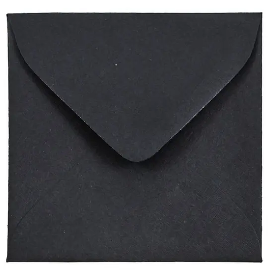 JAM Paper 3" Square Black Linen Invitation Envelopes, 25ct. {1}