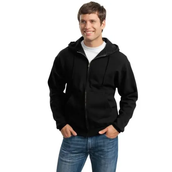 JERZEES&reg; Super Sweats&reg; NuBlend&reg; Full-Zip Hooded Sweatshirt Black {4}