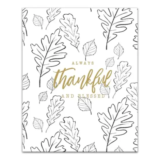 Always Thankful & Blessed Canvas Wall Art {1}