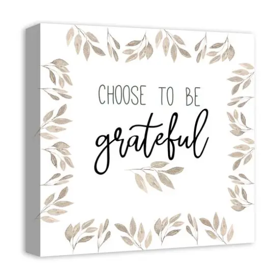 Be Grateful Fall Leaves Canvas Wall Art {3}
