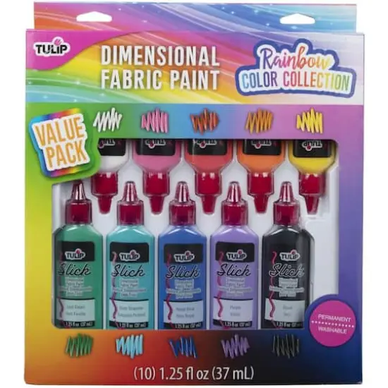 Tulip&reg; Rainbow Color Collection Dimensional Fabric Paints {1}