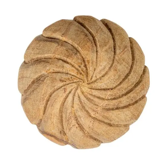 Hello Honey&reg; Bleached Natural Hand-Carved Mango Wood Finial Set {7}