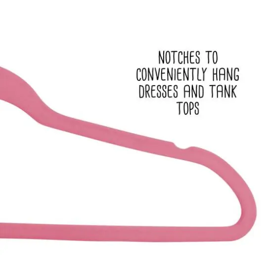 Honey Can Do Pink Slim-Profile Non-Slip Velvet Hangers, 35ct. {9}