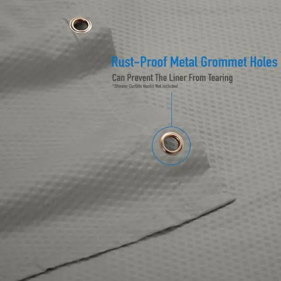 Bath Bliss Heather Gray Microfiber Soft Touch Shower Diamond Design Curtain Liner {5}