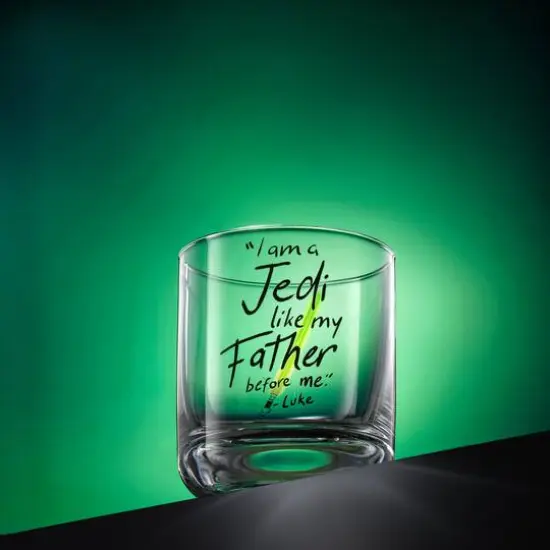 JoyJolt&reg; Star Wars&trade; 10oz. New Hope Luke Skywalker Green Lightsaber Short Drinking Glass, 2ct. {3}