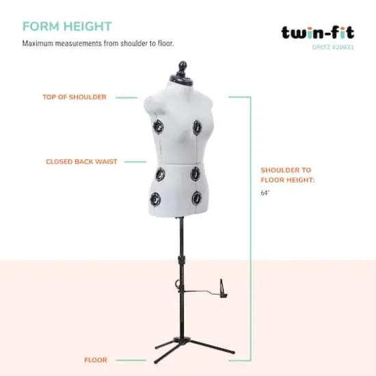 Dritz&reg; Twin-Fit Small Dress Form with Adjustable Tri-Pod Stand {10}