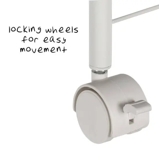 Honey Can Do White 3-Tier Mesh Narrow Rolling Cart {7}