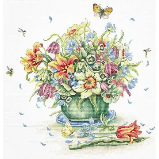 Luca-s April Bouquet Counted Cross Stitch Kit {1}