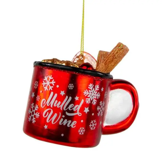 4" Mulled Wine Glass Christmas Ornament {6}