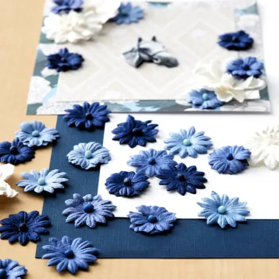 Blue Button Daisy Stickers by Recollections&trade; {3}