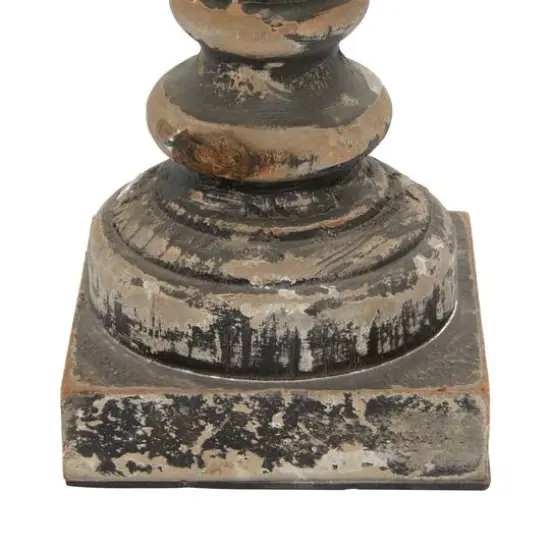 Distressed Brown Wood Traditional Candle Holder Set, 3ct.  {6}