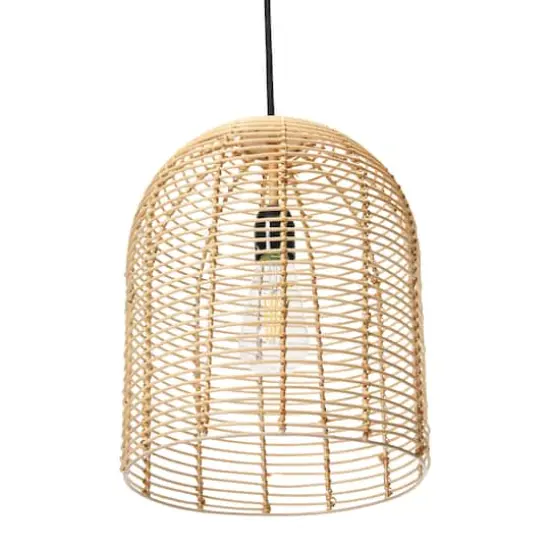 Hello Honey&reg; Modern Boho Handwoven Rattan Pendant Light {1}