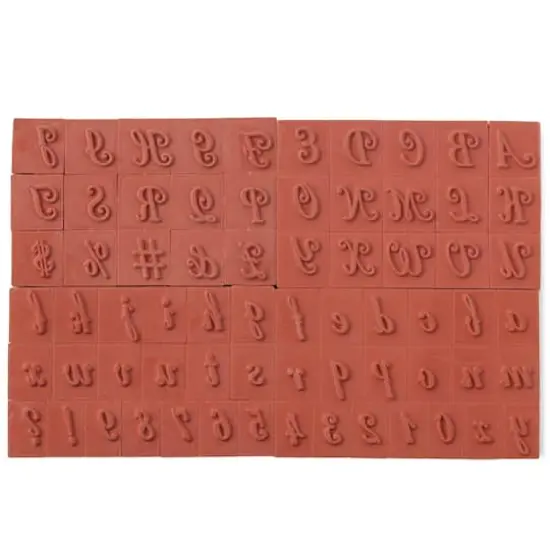 Script Alphabet & Numbers Wood Stamp Set by Recollections&trade; {5}